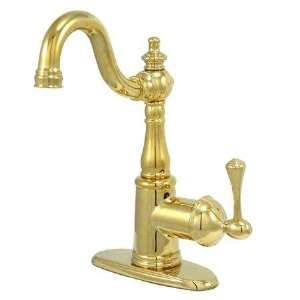   Handle Lavatory Faucet with Push Up Pop & Plate,