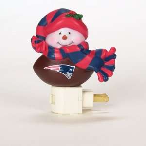  Pack of 2 NFL New England Patriots Snowman Christmas Night 