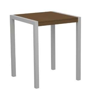   Height Table, Silver Aluminum Frame, Teak Patio, Lawn & Garden