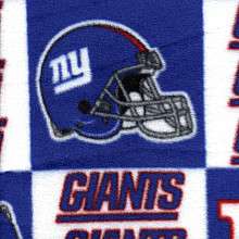 NFL New York Giants Polar Fleece Squares Print   