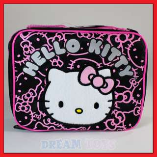   Hello Kitty Black Glitter Lunch Bag   Box Case Kids School  