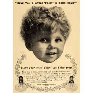 1911 Ad Fairy Soap Child Hygiene Health Girl Skin Baby Toddler Clean 