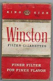Winston Cigarettes matchbox Manufactured in Sweden 1 5/8 inch long 