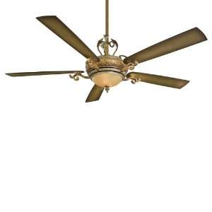   68 Tuscan Patina Ceiling Fan with Aged Champagne Light Kit F715 TSP