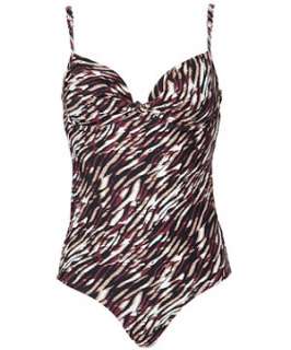 Chocolate (Brown) Tiger Print Swimsuit  233813927  New Look