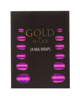 Purple Pattern (Purple) GOLD By Giles Zig Zag Nail Wraps  238658859 