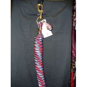  WEAVER Navy Red White POLY LEAD HORSE HALTER TACK Sports 