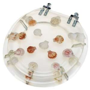   930105CH 980 Poly Resin, Sea Shell Image Toilet Seat