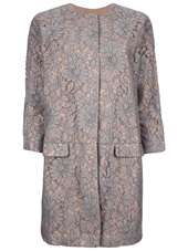 MSGM   floral lace coat