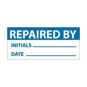  INL6 to 10   Inspection Label, Repaired By, Blue/White, 1 