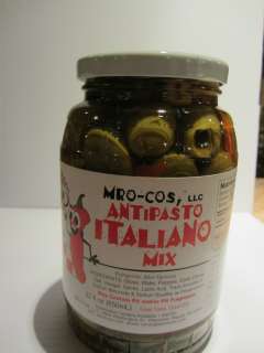 MRO COS Pickled Condiments (Mushrooms, Garlic, Asparagus, Antipasto 