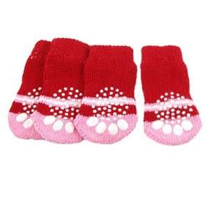   Nonkid Bottom Elastic Knit Socks 2 Pairs for Pet Dogs