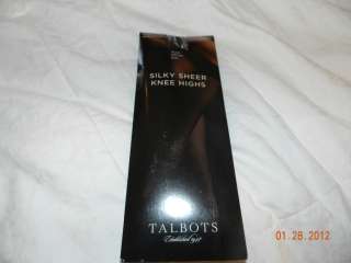 Ladies Talbots Silk Sheer Knee Highs Black 3 Pair New  