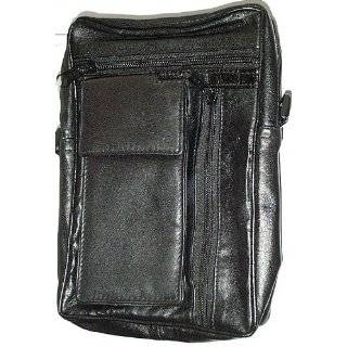 Efficient Compact Genuine Black Leather Carryall Shoulder Bag Purse