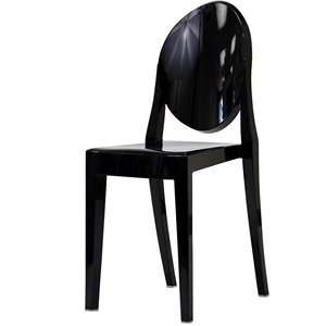 Philippe Starck Style Victoria Ghost Chair in Black