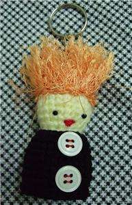 Up Town Girl Hand Make doll Crochet Key Ring Key chain  