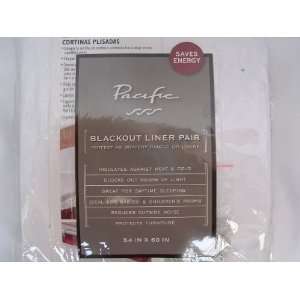  Blackout Liner Pair Drapes 54 x 60 ; Perfect as Drapery 