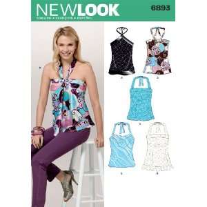  New Look Sewing Pattern 6893 Misses Tops, Size A (6 8 10 