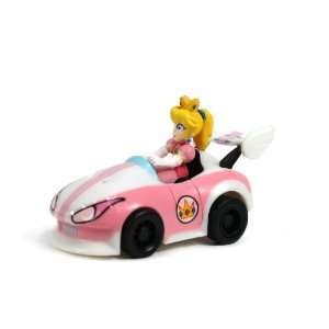   Gacha TOMY Mario Kart Wii Pull Back Racers   1.5 Princess Peach Toys