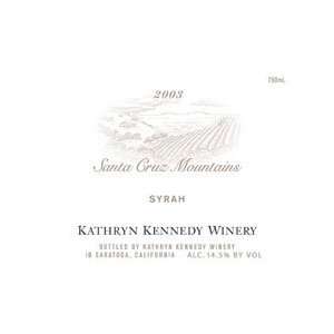  2003 Kathryn Kennedy Syrah 750ml Grocery & Gourmet Food