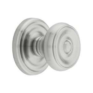 Classic Rosette Set With Waverly Knobs Passage in Satin Nickel.