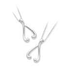 VistaBella Sterling Silver I Wish You the Best Wishbone Necklace