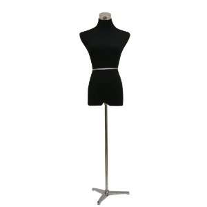  Female 3/4 Dress & Slacks Form Black With Chrome Tripod 