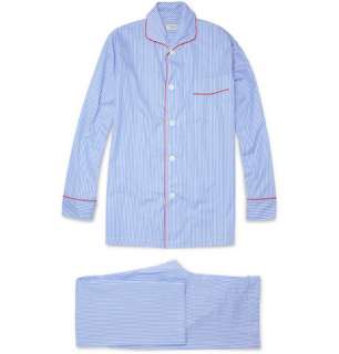  Clothing  Nightwear  Pyjamas  Striped Cotton Pyjama 