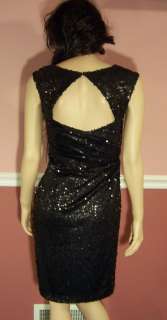NWT DAVID MEISTER SEQUINED CAP SLEEVE DRESS size 4  