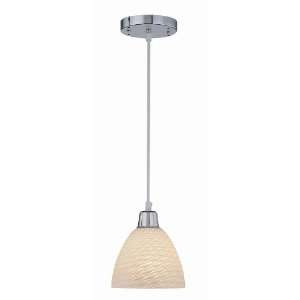 Lite Source LS 19836 Tracen Pendant Lamp, Chrome with Scales Glass 