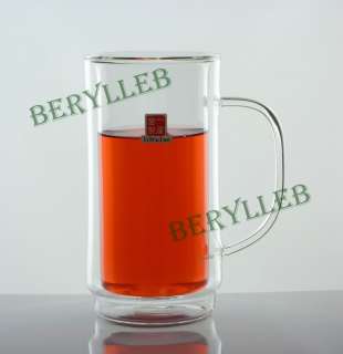 Good Double Wall Clear Glass Juice Beer Cup 400ml  