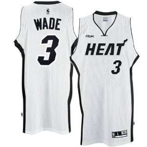  Reebok Miami Heat #3 Dwyane Wade White Shadow Swingman 