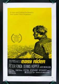 EASY RIDER *1SH ORIG MOVIE POSTER 1969 BIKER MOTORCYCLE  