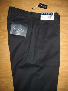 RALPH LAUREN MENS NAVY GABARDINE FLAT DRESS PANTS 40 29  