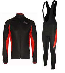 2012 Fleece Thermal Cycling Long Sleeve Jersey/Jacket+Bib Pants/Braces 