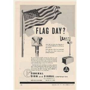  CD Warning System Siren Flag Day Test Print Ad (54393)