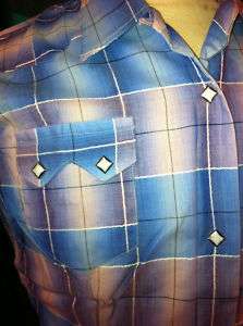 1950`S LEVIS SHORTHORN LADIES DIAMOND SNAP SHIRT M  