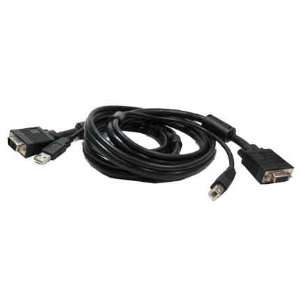  SF Cable, 15ft HD15 SVGA M/F + USB 2.0 A B KVM Cable 