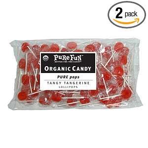   Organic Candy Tangy Tangerine Pure Pops, 24 Ounce Packages (Pack of 2