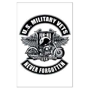  Large Poster US Military Vets POWMIA Never Forgotten 