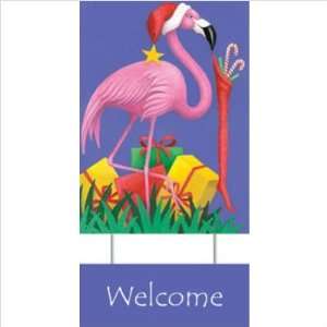 WeatherPrint 90650811 Standard Papyrus  Flamingo & Presents Welcome 