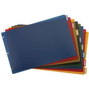 Cardinal Poly Insertable Dividers, 8 Tab, 11 x 17 Inches, Multi Color 