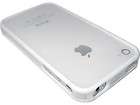 Apple iPhone 4 4S 4G White Clear Bumper Case Cover W/ Metal Buttons S 