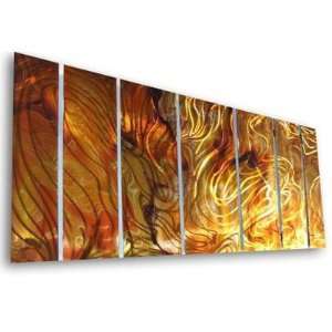 Abstract by Ash Carl Holographic Wall Art in Orange   23.5 x 60 