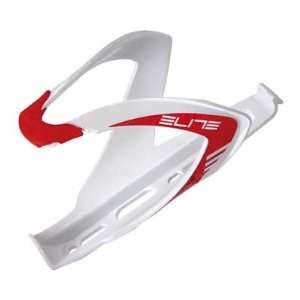  Elite Custom Race Water Bottle Cage White/Red Sports 