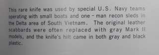 RARE US Vietnam Era DELTA Fighting Knife & Sheath  