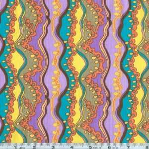   Squiggle Stripe Chocolate Fabric By The Yard Arts, Crafts & Sewing