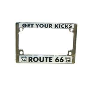  Corvette Central Route 66 Motorcycle License Plate Frame 