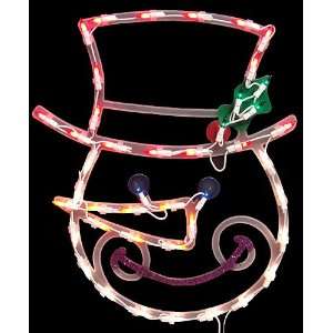  16 Lighted Smiling Snowman Christmas Window Silhouette Decoration 