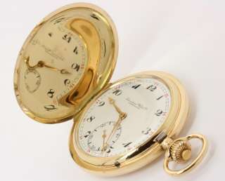 IWC Schaffhausen Sammler Taschenuhr 14kt 585 Gold Savonette Luxus Uhr 